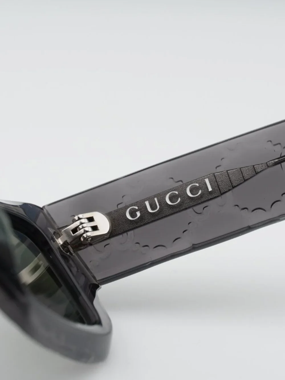Gucci GG1838S 011 Rectangle Sunglasses - Grey with GG pattern - Picture 4 of 12